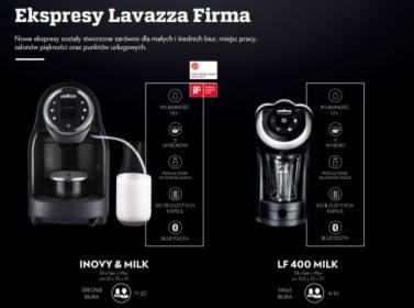 Ekspres kawowy Lavazza Inovy & Milk - z funkcją one touch cappuccino