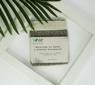 Woreczek na mydło z włókien konopnych