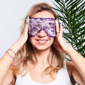 Maska na twarz z fioletowego ametystu