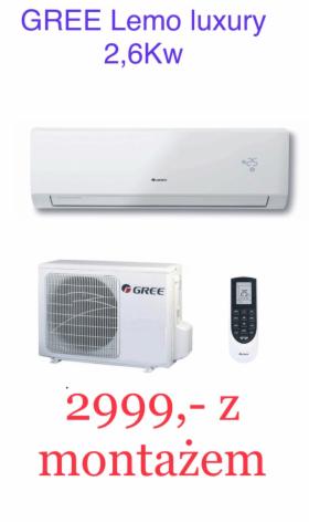 Zakup i montaż klimatyzatora Gree lemo luxury 2,6 kw