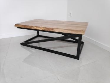 Stolik kawowy industrialny loft stół dębowy stalowo-drewniany