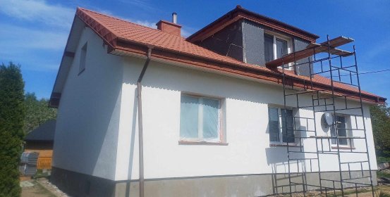 Położenie styropianu zakolkowanie wtopienie siatki  Położenie struktury