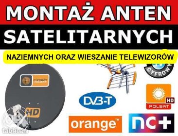 Montaż naprawa anten satelitarnych i naziemnych DVB-T