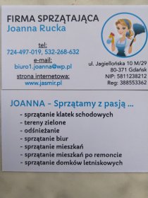 Sprzątanie biur , klatek schodowych i terenów zielonych