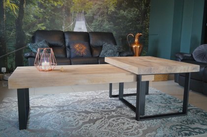 Dąb Bielony - komplet stolików / Bleached Oak - a set of tables