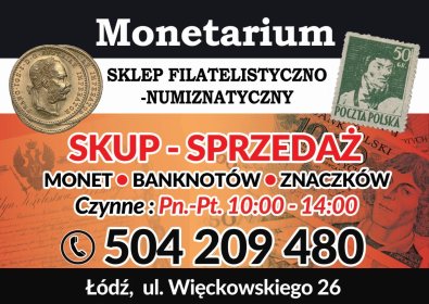 Skup monet Łódź ul Więckowskiego 26