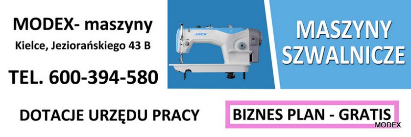 Maszyny do szycia : owerlocki , stebnówki , renderki, podszywarki , stoły do prasowania .