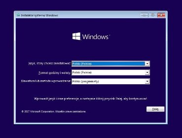 instalacja systemu operacyjnego windows