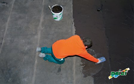 Aplikacja płynnej papy żywicznej + materiał