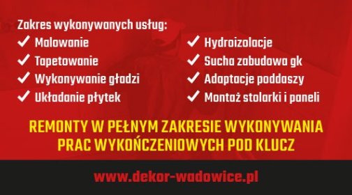 Wykończenia wnętrz
