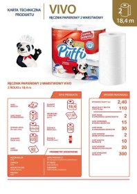 Ręcznik papierowy Puffi Vivo kuchenny, biały, celuloza,