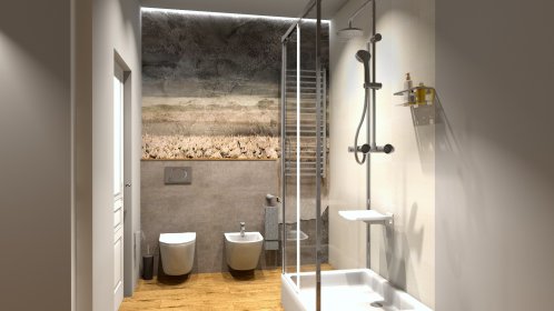 Projekt łazienki - wizualizacja 3d