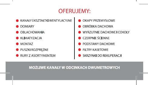Produkcja kształtek i kanałów wentylacyjnych / puszki rozprężne
