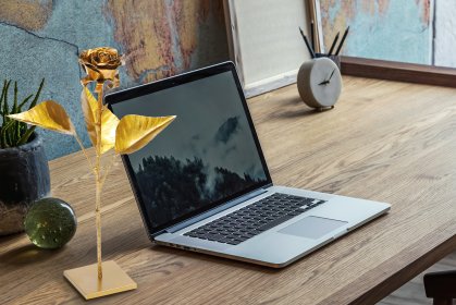 Wieczna  róża z metalu