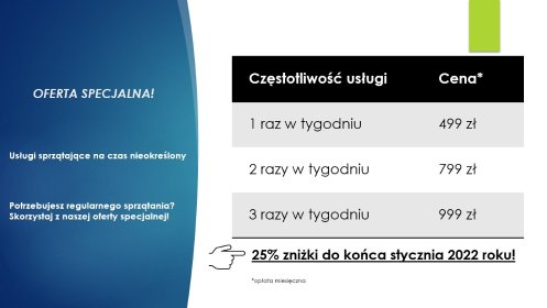 Regularne sprzątanie biur lub mieszkań