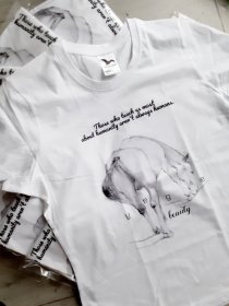 Wizytówki, ulotki, koszulki z moimi grafikami