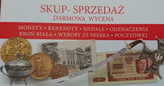Skup monet banknotów medali srebra antyków