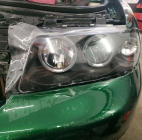 Zabezpieczenie lamp folią PPF.