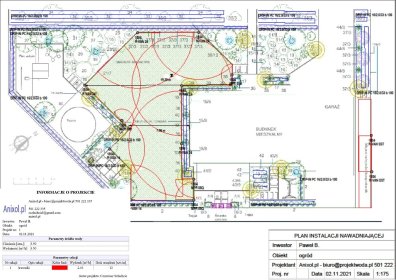 Projektowanie systemów nawadniania: ogrodów, kortów itp. Dostawa materiałów do realizacji.