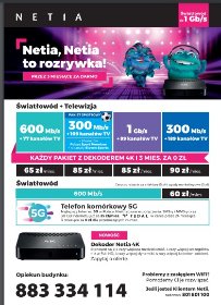 Internet 600 mb/s + TV
