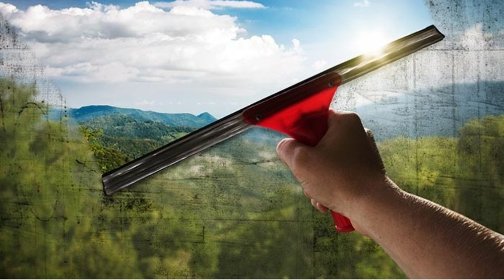 Mycie okien, witryn na błysk