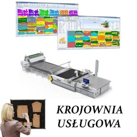 Krojownia usługowa , krojenie tkanin, skaju, pianek, skóry, Cutter