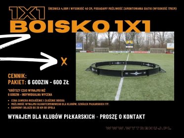 Wynajem mobilnego boiska 1X1 z siatką