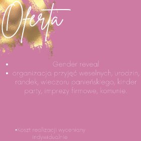 Organizacja imprez okolicznościowych, wesela, urodzin