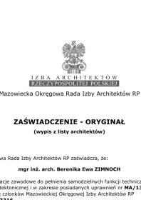 UPRAWNIENIA BUDOWLANE w specjalności architektonicznej do projektowania bez ograniczeń