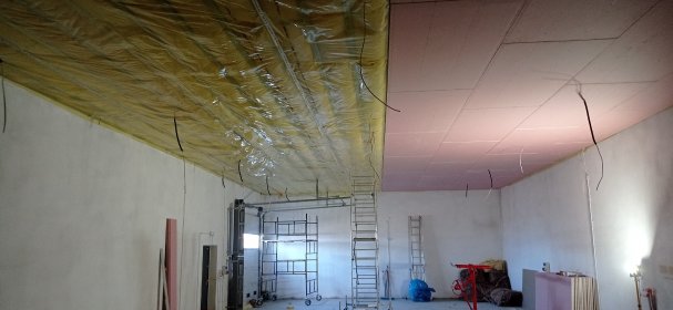 Wykonanie sufitu podwieszanego, zabudowa poddasza, wykonanie ścianek działowych