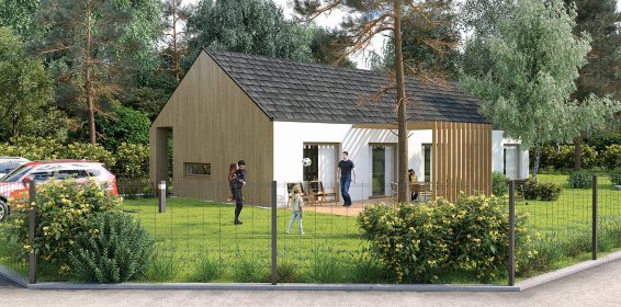 Budowa domu - Nowoczesna Stodoła z pompą ciepła