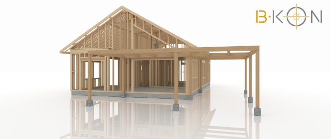 Montaż szkieletowej konstrukcji drewnianej