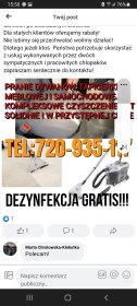 Pranie dywanów tapicerki meblowej oraz samochodowej ,krzeseł kanap foteli