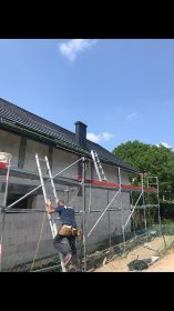 Więźbę dachowa z pokryciem