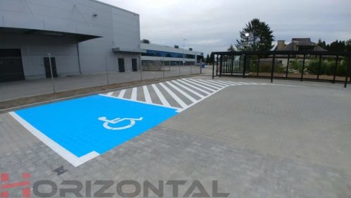 Malowanie miejsc dla niepełnosprawnych, rodzin z dziećmi, kopert