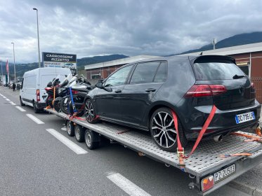 Transport motocykli skuterów samochodów mebli itd