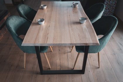 Meble do kuchni oraz jadalni, wykonanie z drewna, płyty laminowanej, profile stalowe, inne