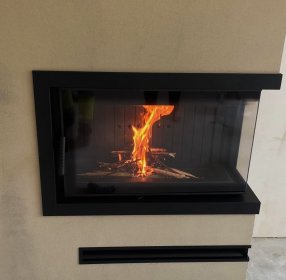 Kominek LUCY seria PRO - szyba boczna