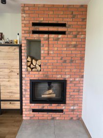 Wkład kominkowy powietrzny - Lucy - szyba prosta