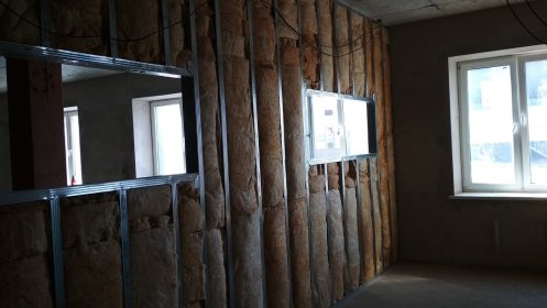 Zabudowa G-K ścian działowych, pionów, sufitów, m2