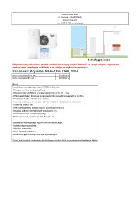 Panasonic Aquarea All-In-One 7 kW, 185L