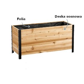 Donica ogrodowa 120x45x60 cm grubość deski 2,2 cm