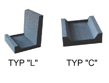 Murowe kształtki wieńcowe L lub C