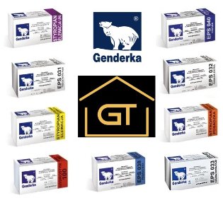 GENDERKA Styropian biały/grafit, Fasada/Dach-podłoga/Parking/Hydrostyr/Styrak