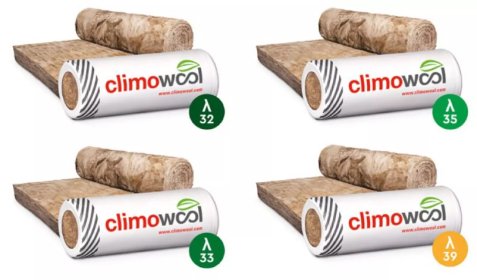 CLIMOWOOL wełna λD 032-039 rolka 50-200mm