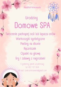 Pakiet urodzinowy ,,DOMOWE SPA"