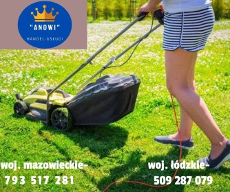 Koszenie trawników.