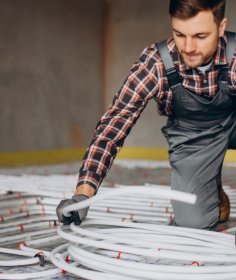 Montaż ogrzewania podłogowego.