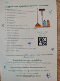 Sprzątanie mieszkań, domów, biur, wspólnot mieszkaniowych