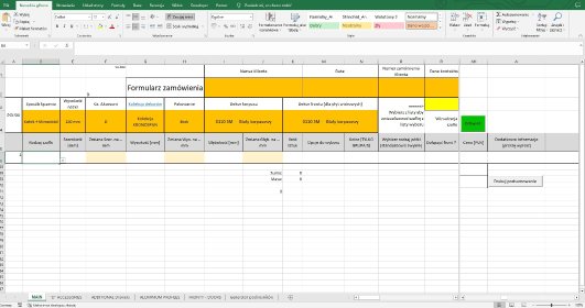 Projektowanie i naprawa arkuszy MS Excel